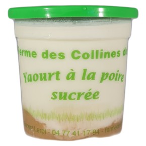 Yaourt bio sur coulis de poire